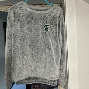 Michigan state sherpa crew neck